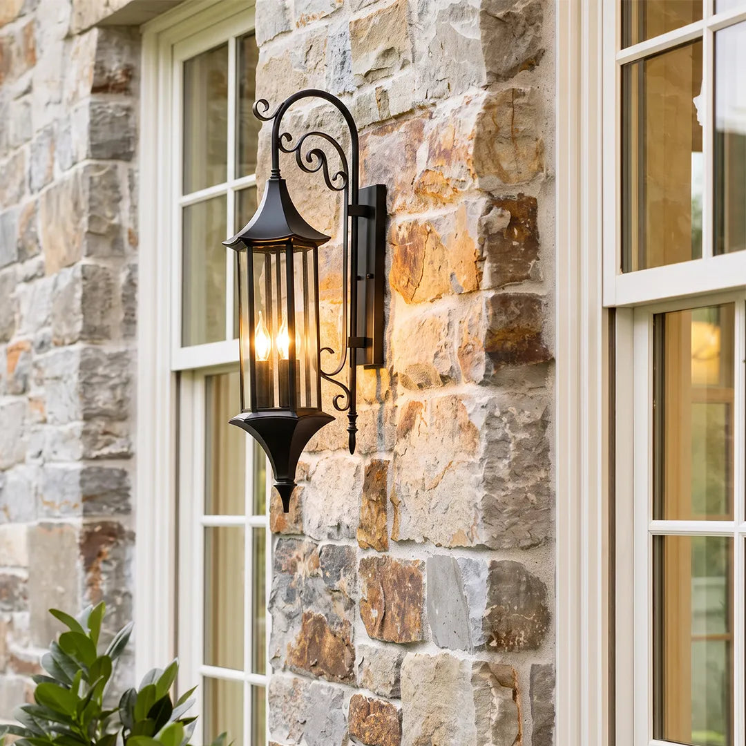 2 PCS Wall Lanterns Outdoor Lighting European Vintage Light