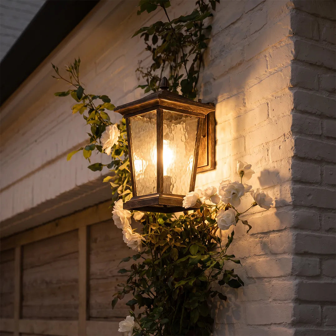 Wall Vintage Lights Outdoor Glass Wall Lantern Lamp
