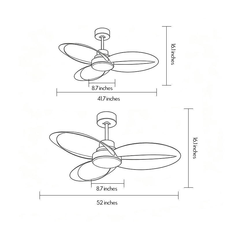 Modern Ceiling Fans with Light Full Spectrum Variable Speed Lamp - view 20