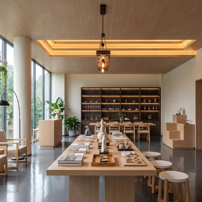 Wood and Metal Chandelier Industrial Rustic Ceiling Light - view 6
