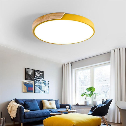 LED Wood Nordic Ceiling Lights Flush Mount Lighting Ceiling Lamp