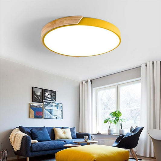 LED Wood Nordic Ceiling Lights Flush Mount Lighting Ceiling Lamp